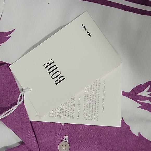 Purple/White Floral "BODE" Shirt - Picture 2 of 3